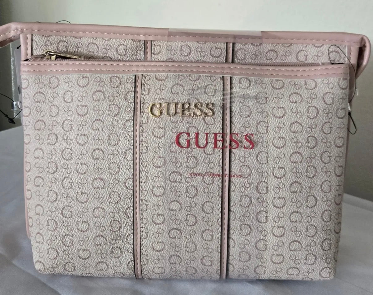 Set 2 pzas Guess Palo De Rosa Cosmetiqueras