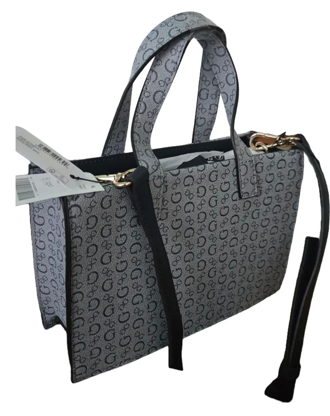 Guess Azul con franjas Crossbody