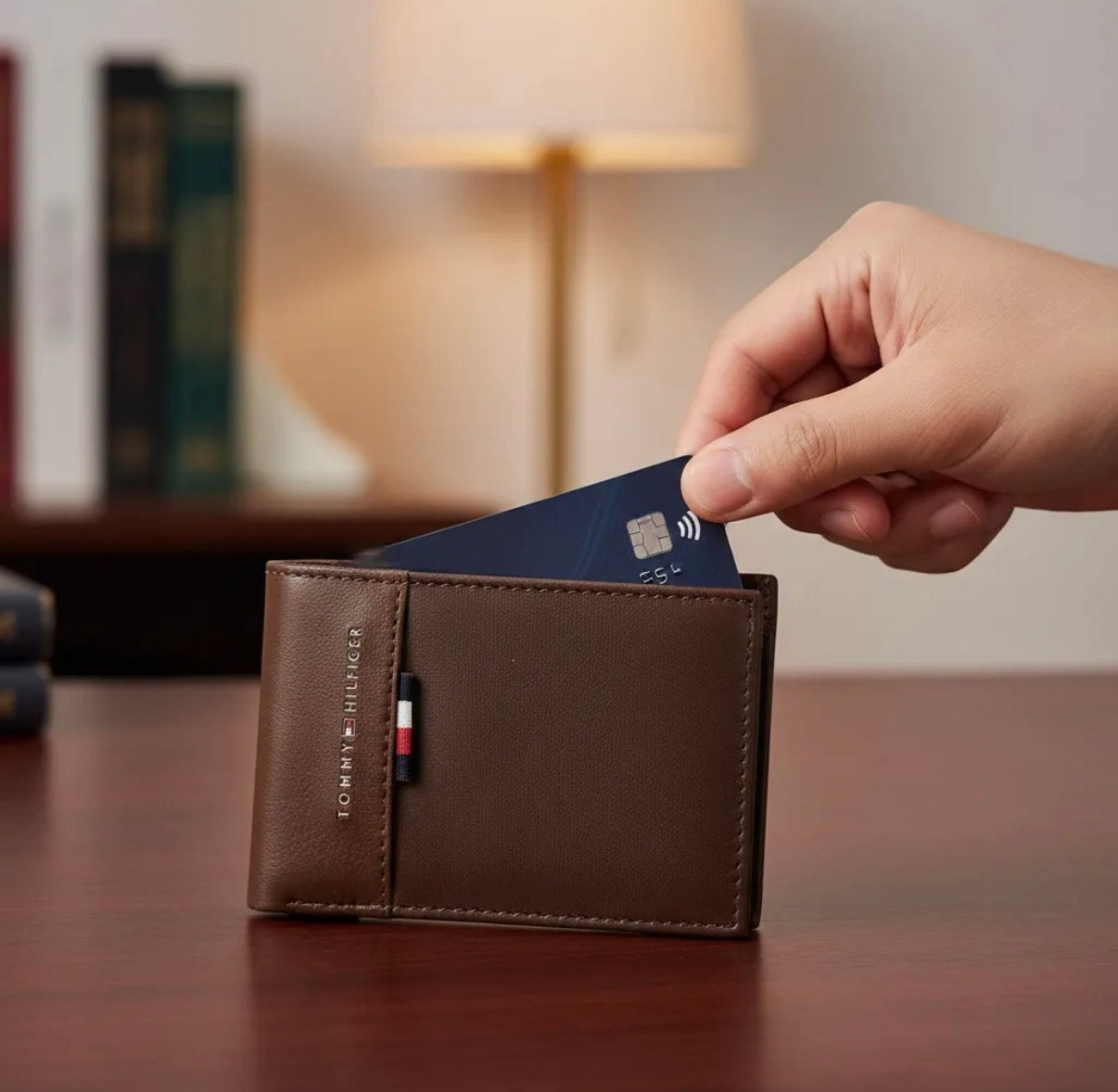 Tommy Hilfiger Billetera Café Para Hlmbre