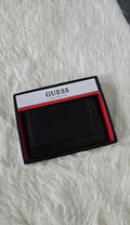 Guess Negra Bordado en Rojo Cartera de Hombre