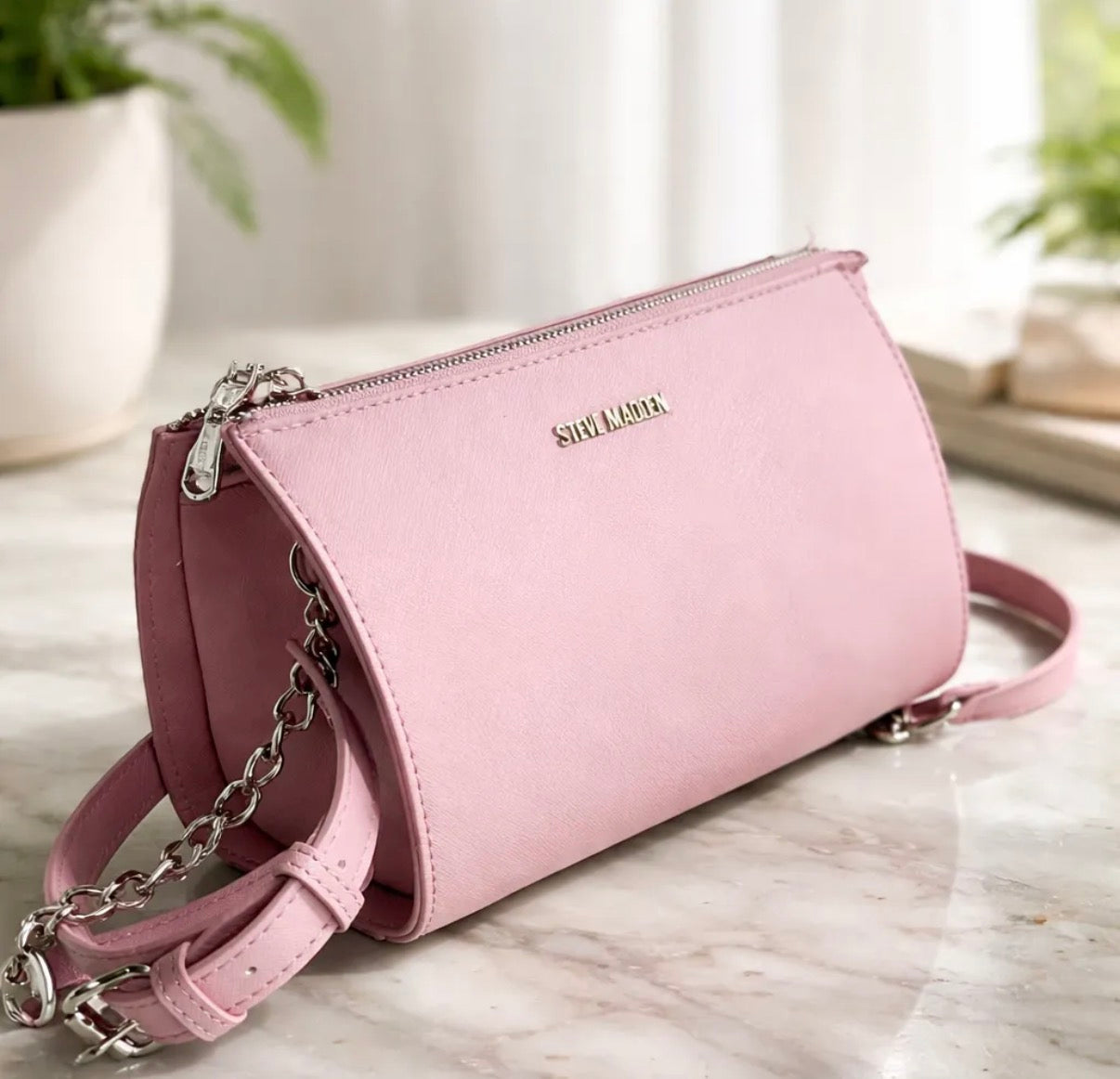 Steve Madden Crossbody color Rosa Claro