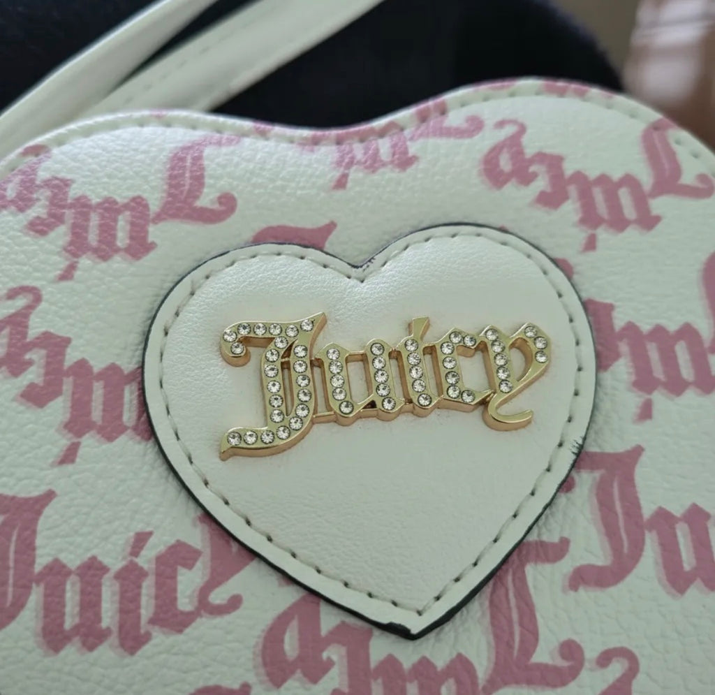 Cartera Juicy Blanca Forma De Corazón
