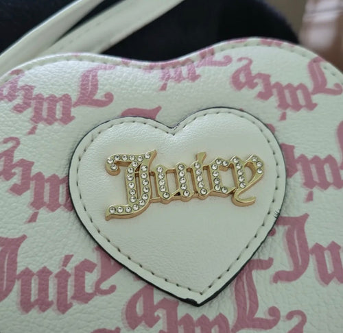 Cartera Juicy Blanca Forma De Corazón